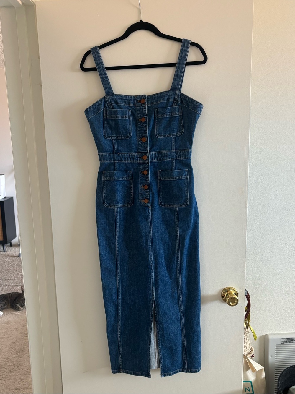 Madewell Denim Midi Dress size medium - Picture 4 of 7